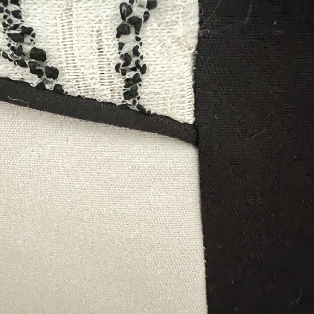ANTONIO MELANI Sheath Dress 10 Embroidered Cocktail Business Black Ivory - Picture 4 of 9